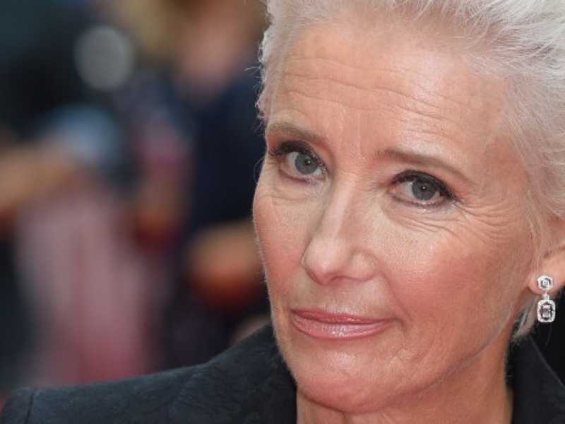 L'attrice Emma Thompson sul red carpet del film the "Children Act" (Foto LaPresse)