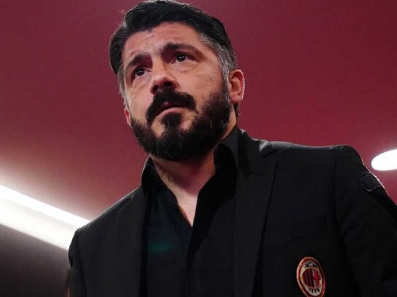 Il tecnico del Milan, Rino Gattuso (foto LaPresse)