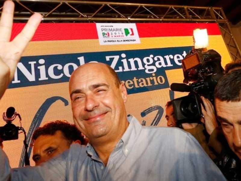 Il neosegretario del Pd, Nicola Zingaretti (foto LaPresse)