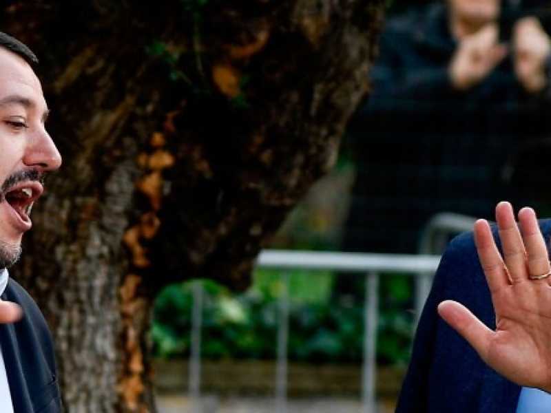 Salvini e Zingaretti (foto LaPresse)