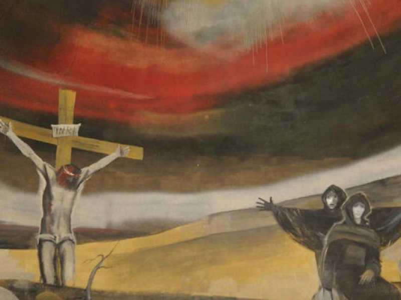 L'affresco della chiesa di Costa Sant'Abramo (foto: waltermadoi.com)
