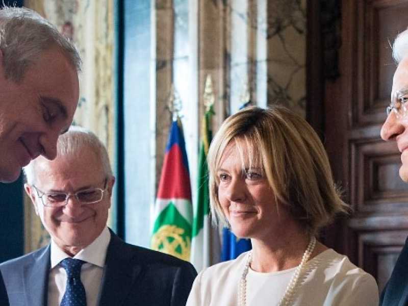 L'ematologo Francesco Lo Coco con il presidente Mattarella (foto LaPresse)