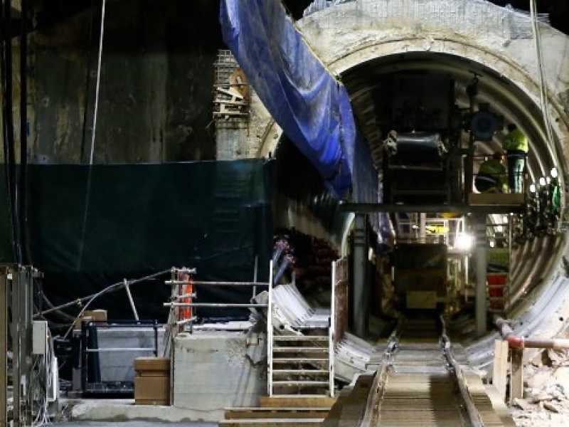 I cantieri della Metro C a Porta Metronia (Foto LaPresse)