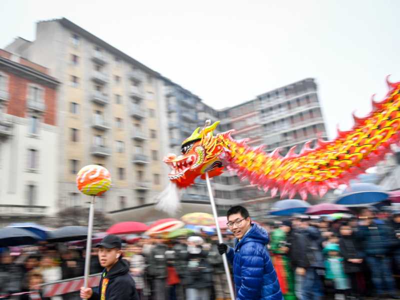 Capodanno cinese a Milano (foto LaPresse)
