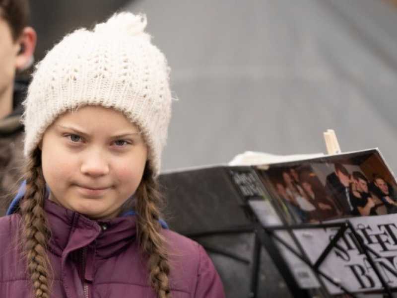 Greta Thunberg ad Amburgo (foto LaPresse)