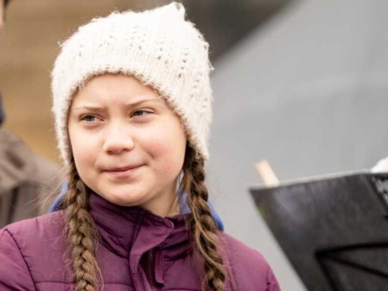 L'attivista per il clima svedese Greta Thunberg ad Amburgo per il Friday for Future (foto LaPresse)