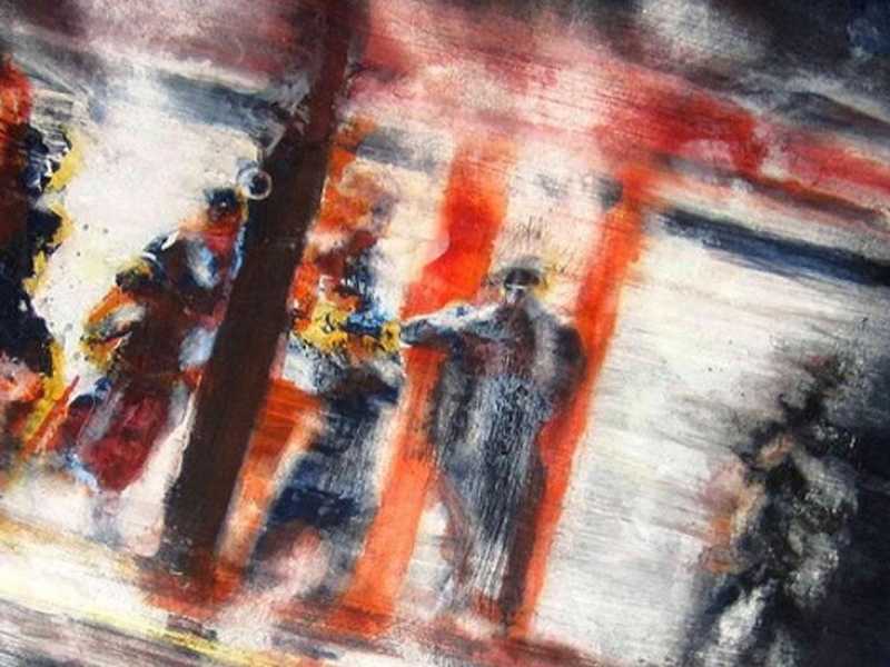 Un dettaglio di un dipinto di David Antonides