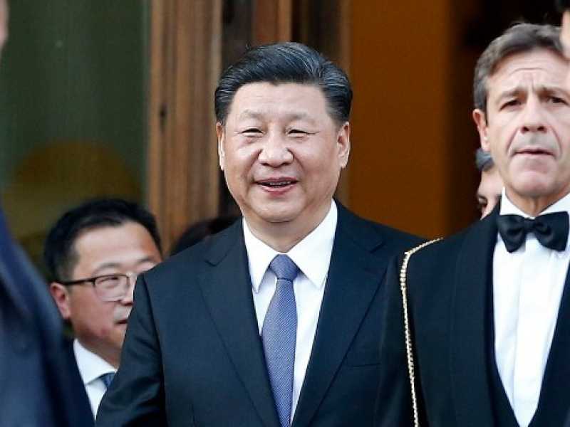 Il presidente cinese Xi durante il suo viaggio di stato a Roma (Foto LaPresse)