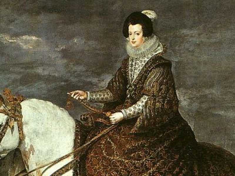 Diego Vel&aacute;zquez, &ldquo;Isabella di Borbone a cavallo&rdquo; (particolare, 1634-1635 (Madrid, Museo del Prado)