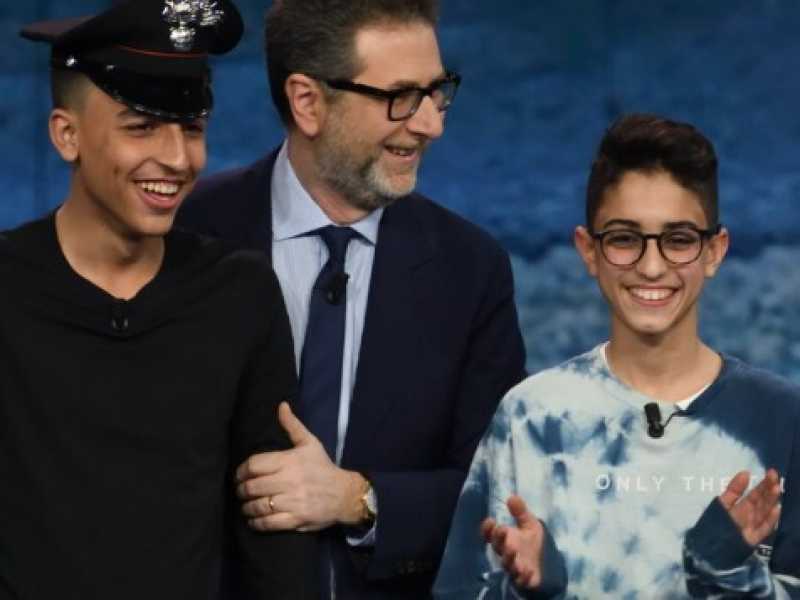 Ramy (a sinistra) e Adam ospiti di Fabio fazio (foto LaPresse)
