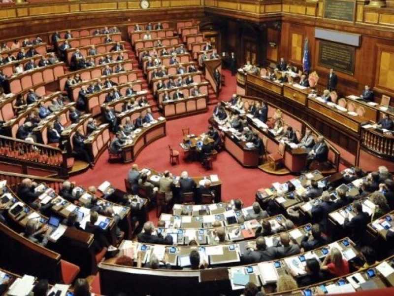 L'Aula del Senato (foto LaPresse)