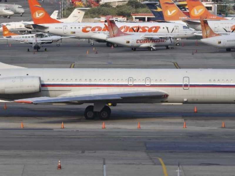 Uno dei due aerei russi che sono arrivati a Caracas durante lo scorso fine settimana (Foto LaPresse)