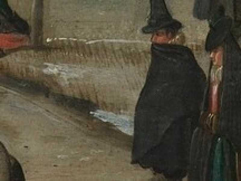 I pattinatori in un villaggio, Hendrick Avercamp, c. 1610 (dett.)