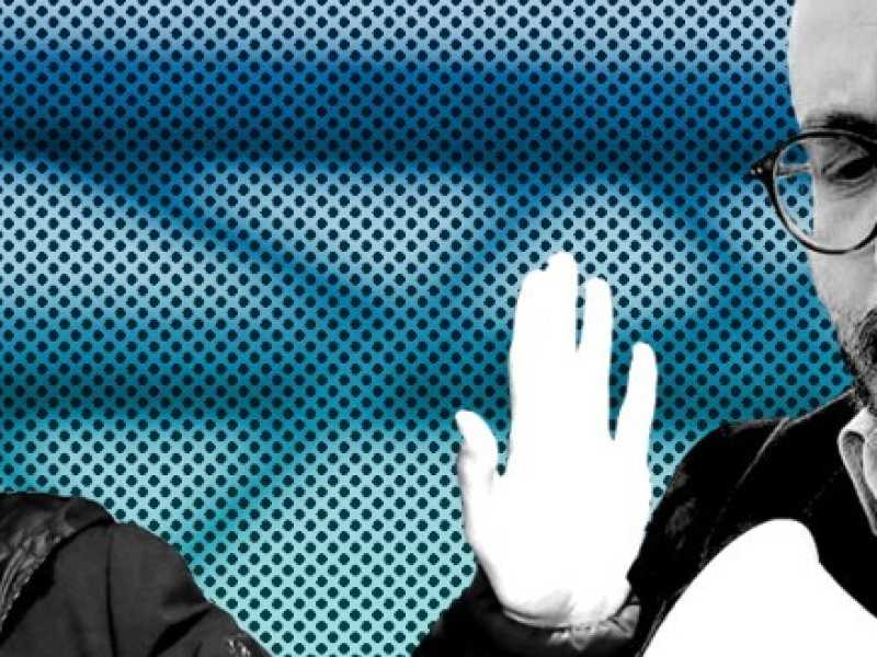 Dino Giarrusso e Christian Raimo (grafica Il Foglio)