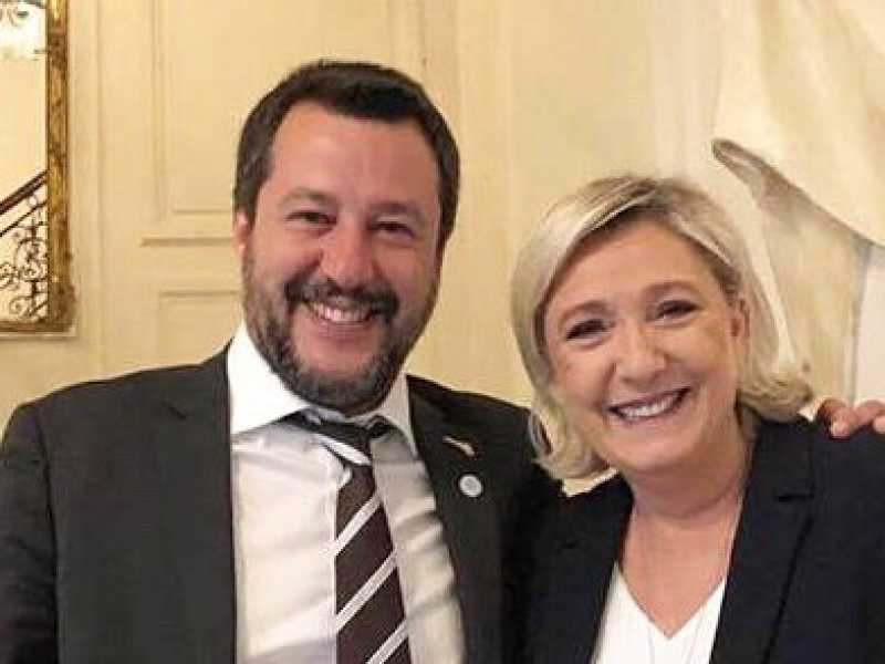 Salvini e Marine Le Pen insieme a Parigi