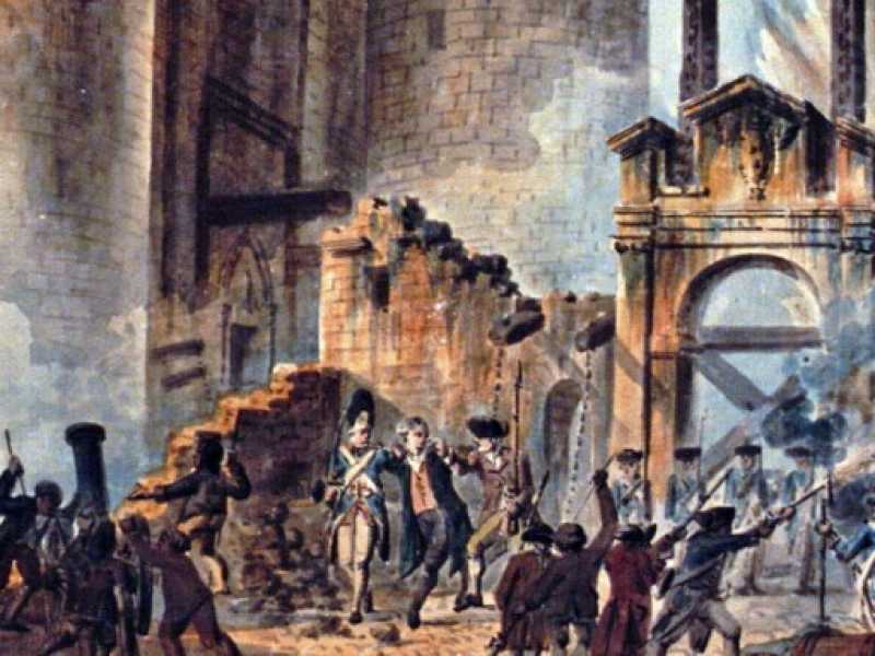 Il dipinto della presa della Bastiglia di Jean-Pierre Houel (Foto Wikipedia)