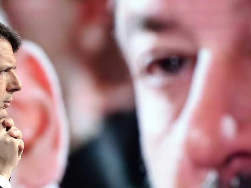 Matteo Renzi e Matteo Salvini (foto LaPresse)