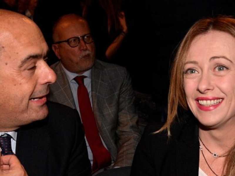 Nicola Zingaretti e Giorgia Meloni