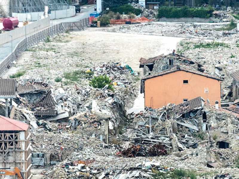 Amatrice e le frazioni nel cratere a due anni dal terremoto (LaPresse)