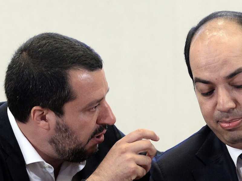Matteo Salvini incontra il vicepresidente del Consiglio di Libia Ahmed Maitig (foto LaPresse)