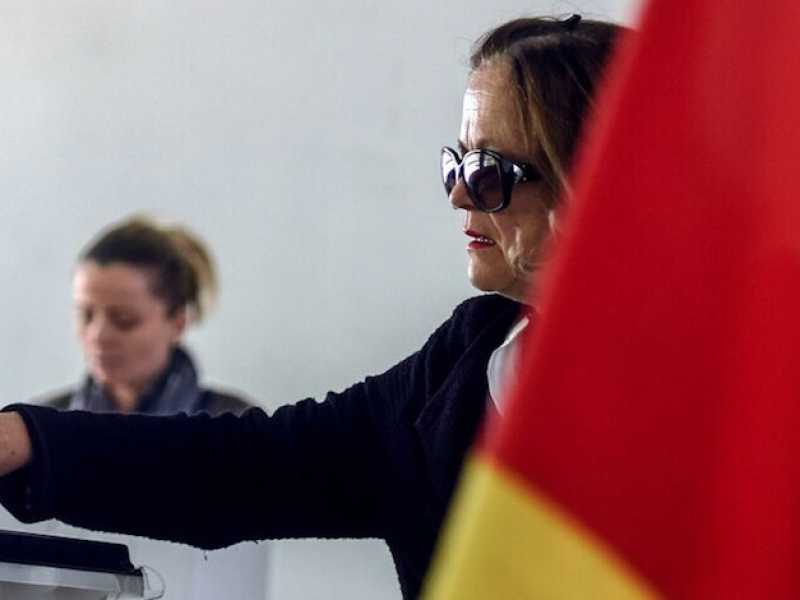 Le elezioni presidenziali in Macedonia del Nord (foto LaPresse)