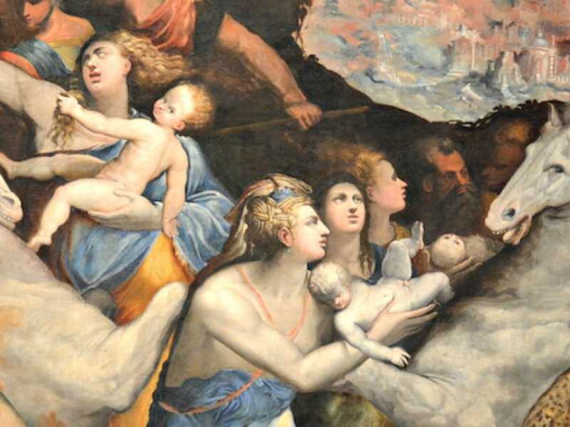 Intervento delle Sabine nella lotta tra Romani e Sabini, di Girolamo Mirola