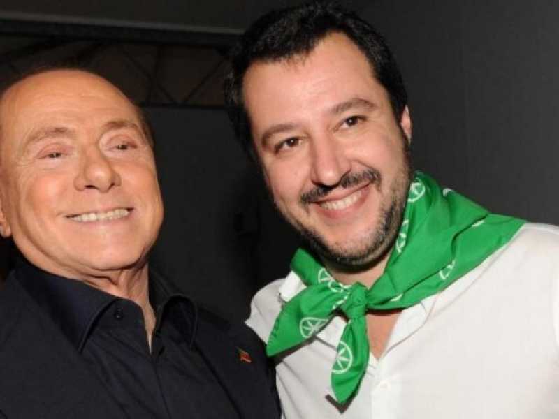 Silvio Berlusconi e Matteo Salvini (foto LaPresse)