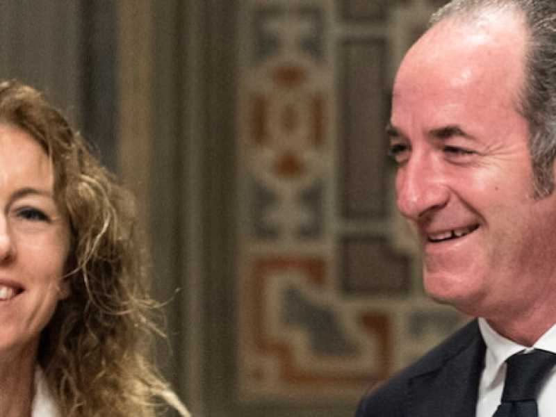 Il ministro Erika Stefani con il governatore del Veneto Luca Zaia (Foto LaPresse)