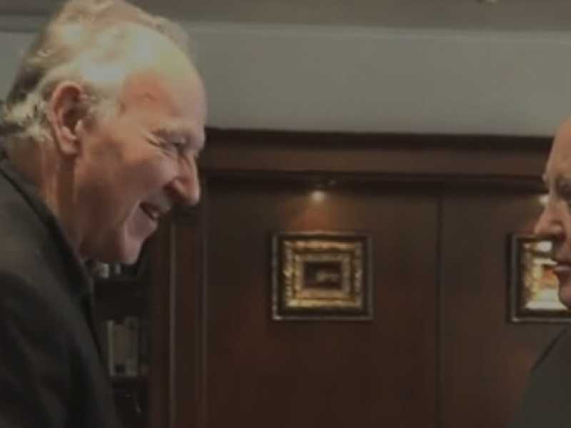 Mikhail Gorbachev e Werner Herzog nel documentario dedicata allo statista russo (Foto LaPresse)
