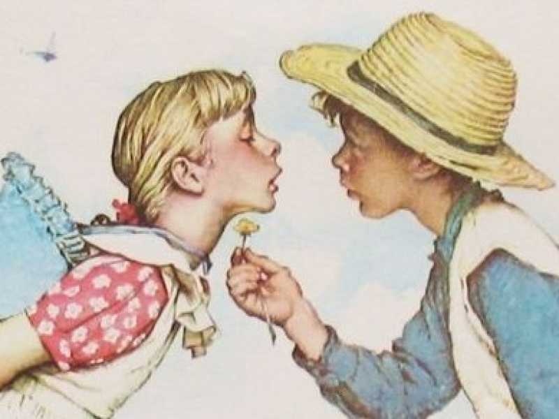 Norman Rockwell, Girl waiting for a kiss