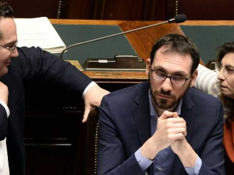 Claudio Durigon, Claudio Cominardi, Laura Castelli (foto LaPresse)