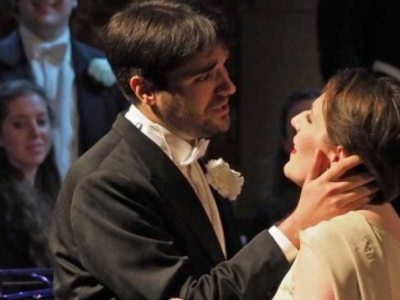 Carlo Vistoli con Lucile Richardot nell'ultima recita di &ldquo;Semele&rdquo; al Palau de la M&uacute;sica Catalana di Barcellona (foto @Antoni Bofill)