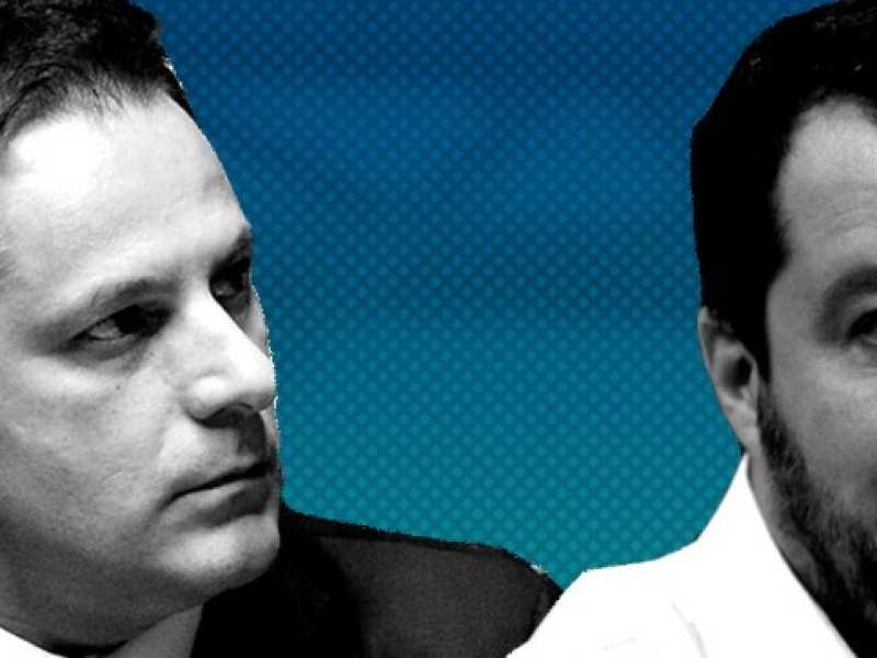 Armando Siri e Matteo Salvini (foto LaPresse)