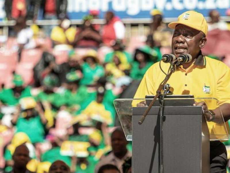 Cyril Ramaphosa, leader dell'Anc (foto LaPresse)