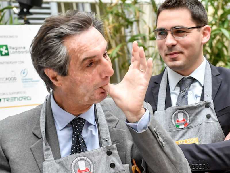 Il Presidente della Regione Lombardia Fontana all'inaugurazione di Milano Food