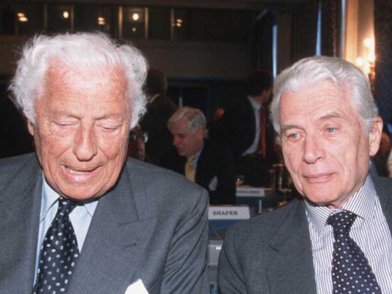 Gianni Agnelli e Gianluigi Gabetti (foto Imagoeconomica)