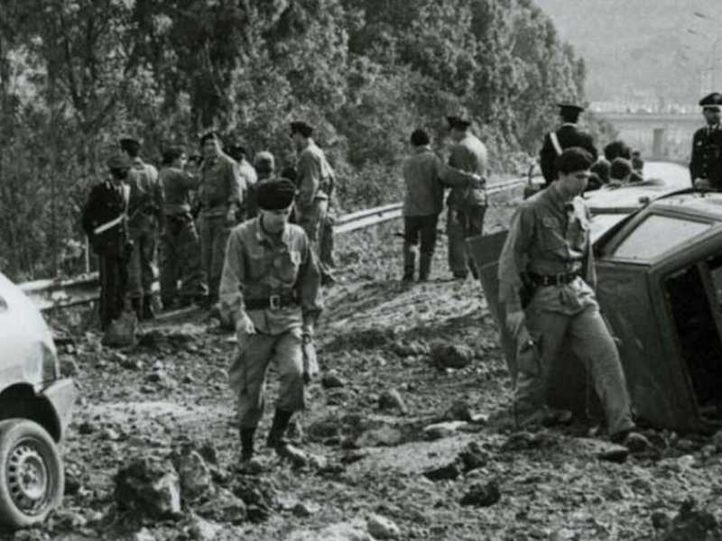 23 maggio 1992, la strage di Capaci (foto LaPresse)