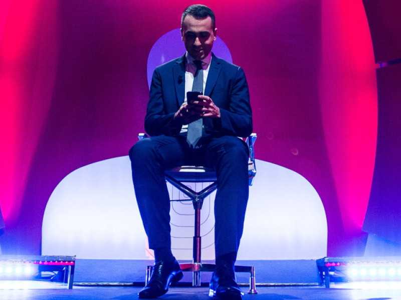 Luigi Di Maio ospite della trasmissione Bersaglio Mobile. Foto LaPresse