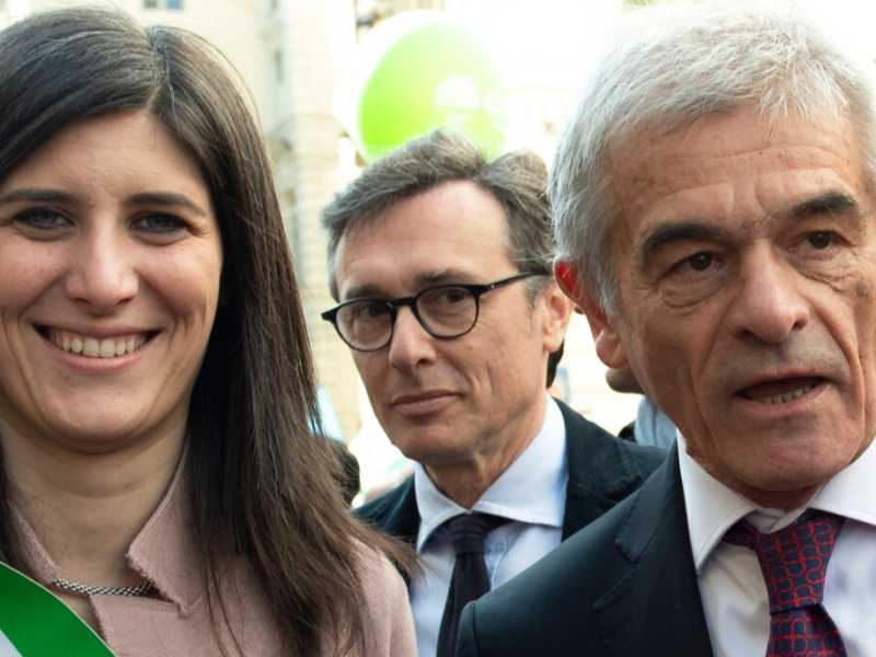 Chiara Appendino, Sergio Chiamparino (foto LaPresse)