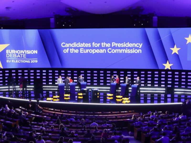 Bruxelles, dibattito fra i candidati presidenti alla Commissione europea (foto LaPresse)
