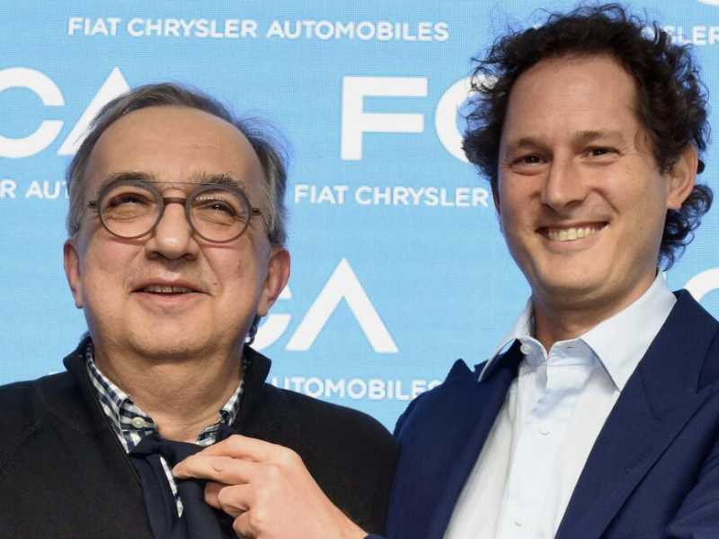 Sergio Marchionne e John Elkann (foto Imagoeconomica)
