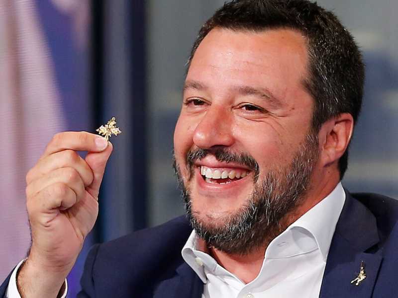 Matteo Salvini ospite di Porta a Porta (LaPresse)