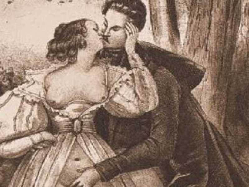 Un&rsquo;illustrazione di Achille Dev&eacute;ria (1800-1857), autore di disegni anche pi&ugrave; licenziosi di questo
