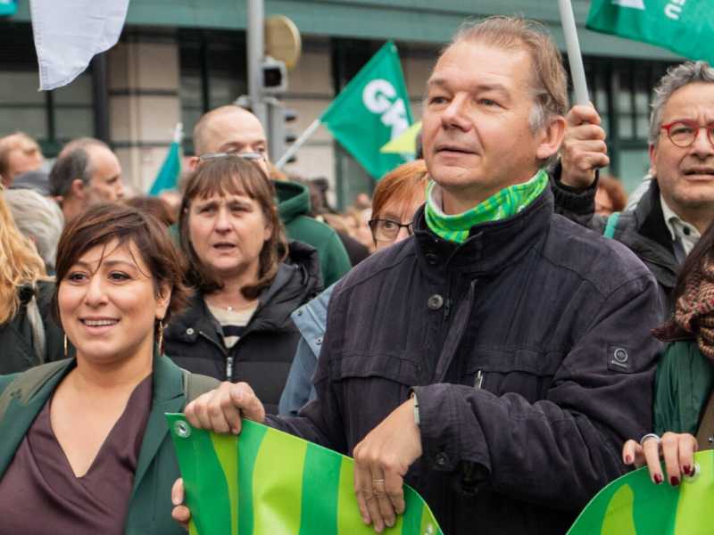 Meyrem Almaci, Philippe Lamberts e Zakia Khattabi. Foto di European Greens (licenza CC)