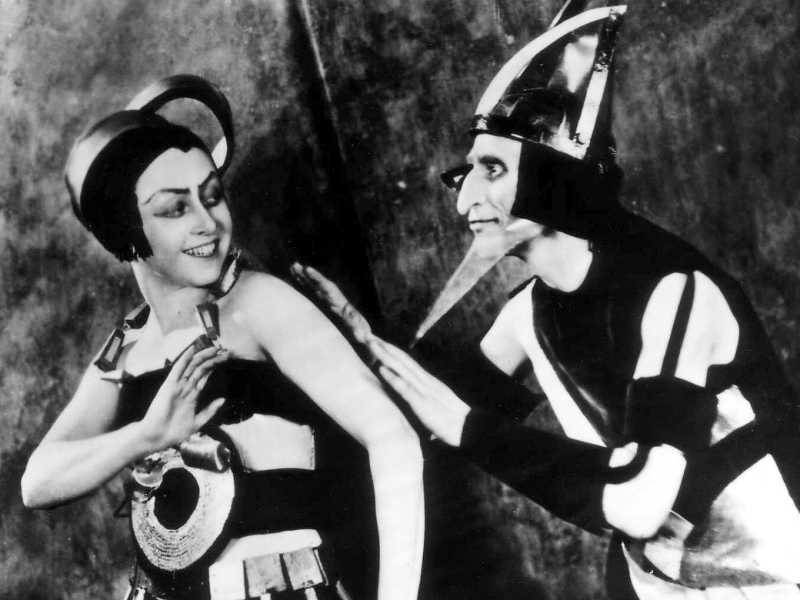 Una scena del film muto di Jakov Aleksandrovich Protazanov &ldquo;Aelita&rdquo; (1924), tratto dal romanzo omonimo di Tolstoj