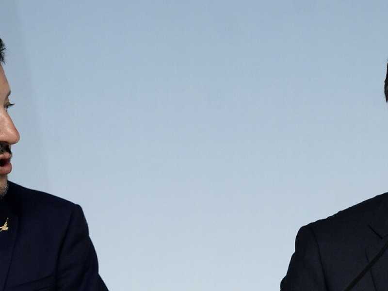 Matteo Salvini e Giuseppe Conte (foto LaPresse)