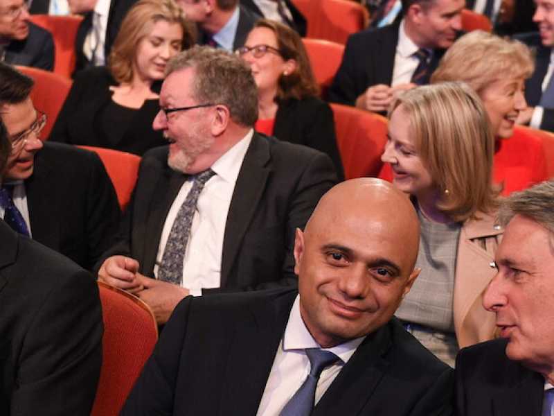 Dominic Raab, Jeremy Hunt, Sajid Javid e Philip Hammond (Foto LaPresse) 