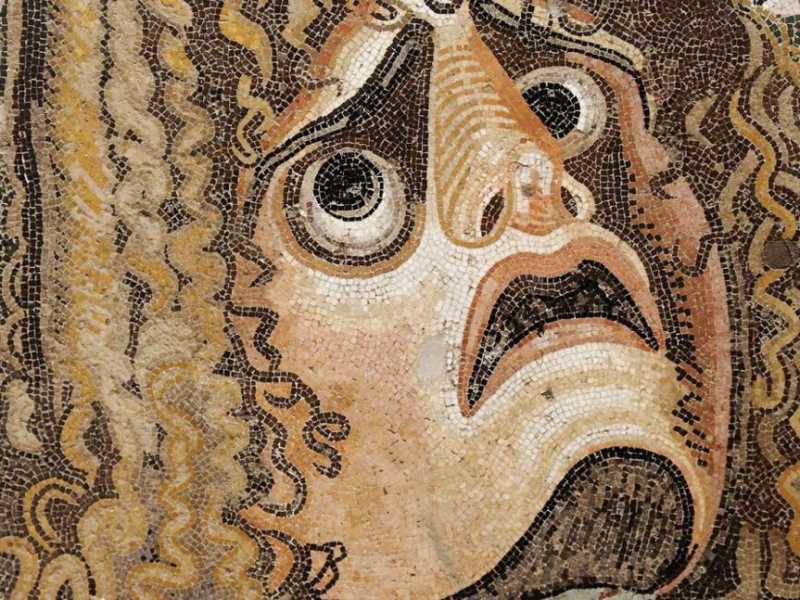 Maschera teatrale romana, da Pompei 