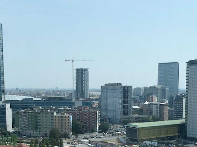Una foto dall'alto del quartiere Santa Giulia a Milano (Foto Imagoeconomica)