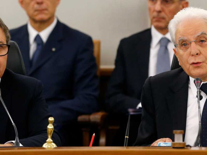 David Ermini e Sergio Mattarella. Foto LaPresse